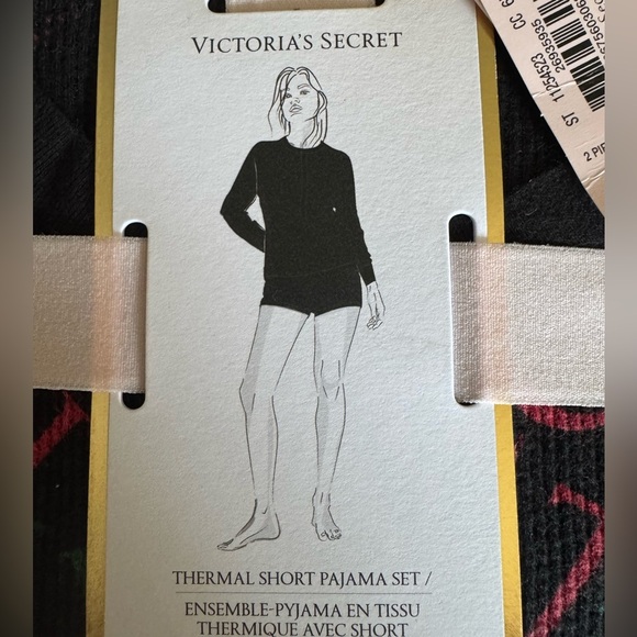 Victoria's Secret Black and Red Letter Print Pajama Set Size Large - Picture 4 of 6